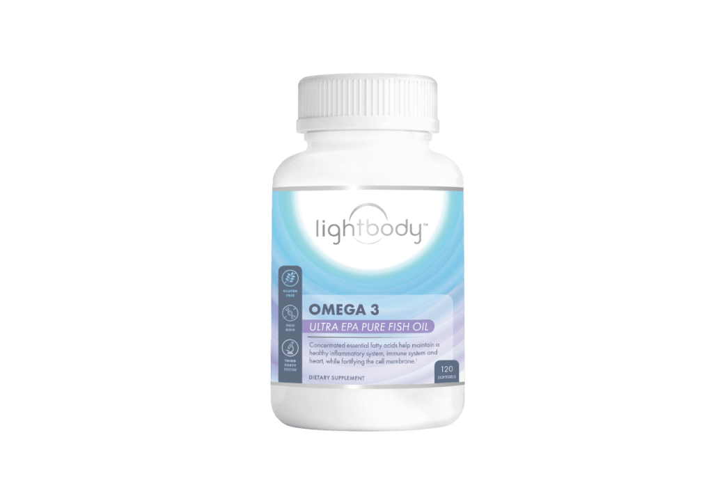 Lightbody Omega-3 Fish Oil Supplement EPA Bottle Mockup